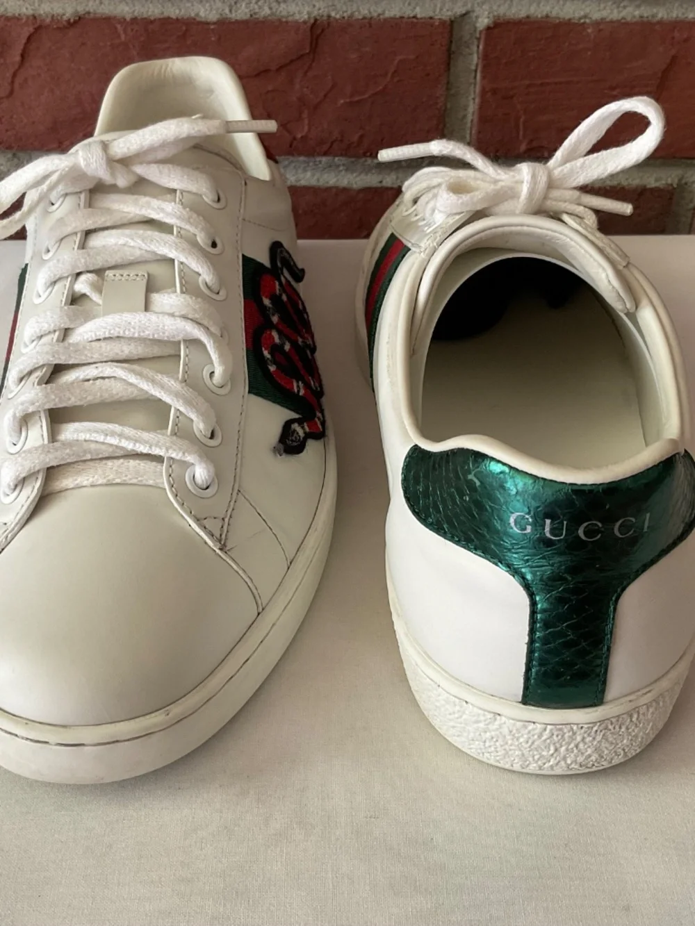 Gucci Ace Embroidered Snake Sneakers EU 41
